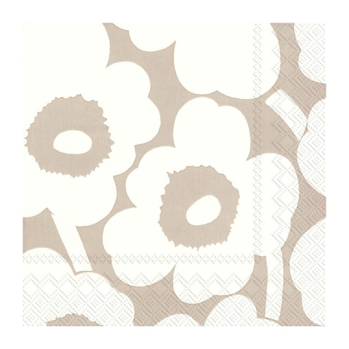 Unikko napkins 33x33 cm 20-pack - Linen-cream - Marimekko
