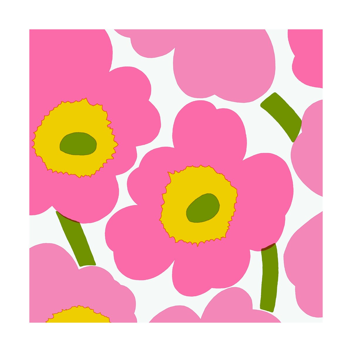 Marimekko Unikko napkins 33x33 cm 20-pack Pink