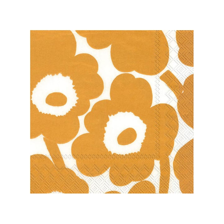 Unikko napkins 33x33 cm 20-pack - white-gold - Marimekko