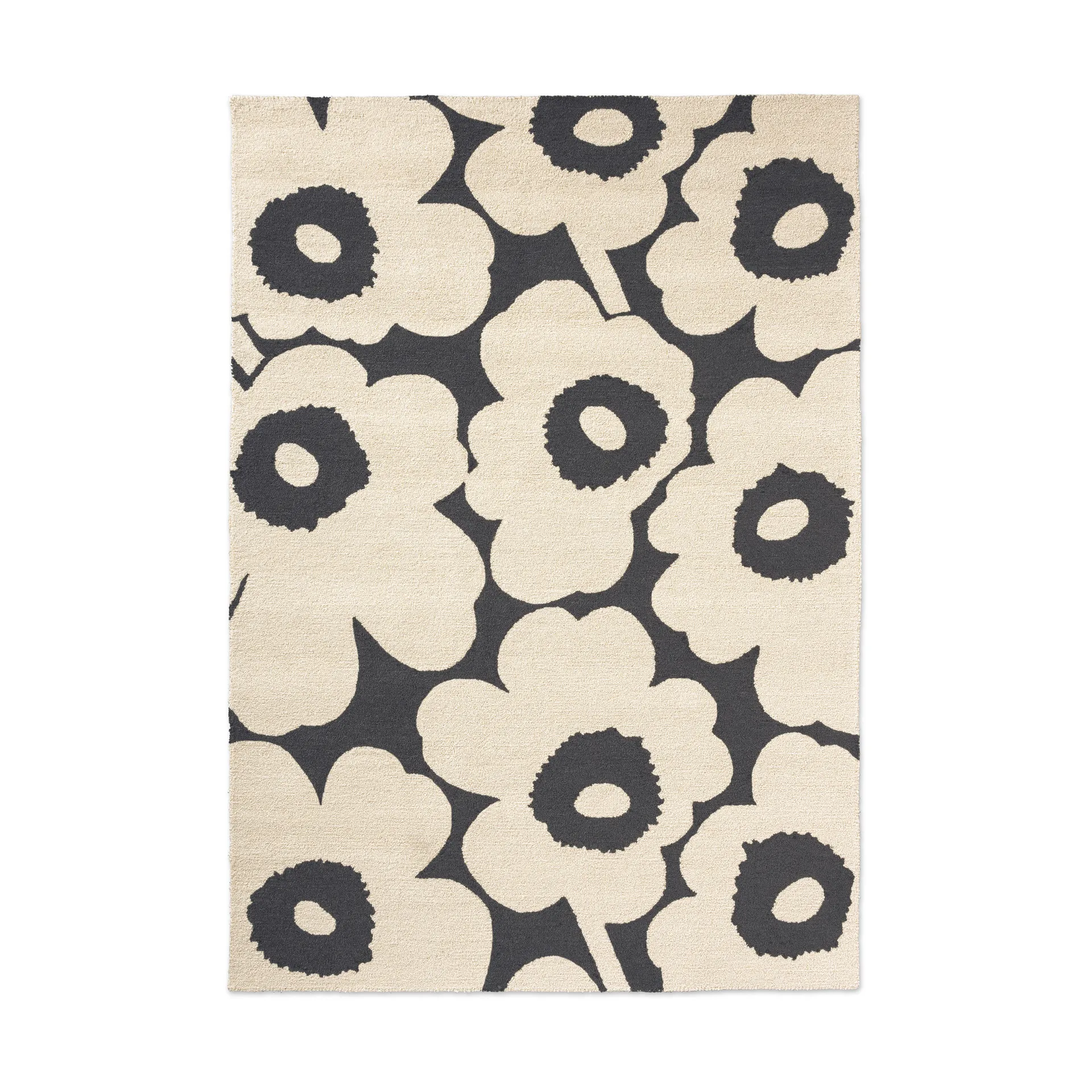 Unikko outdoor rug, Charcoal-white, 250x350 cm Marimekko