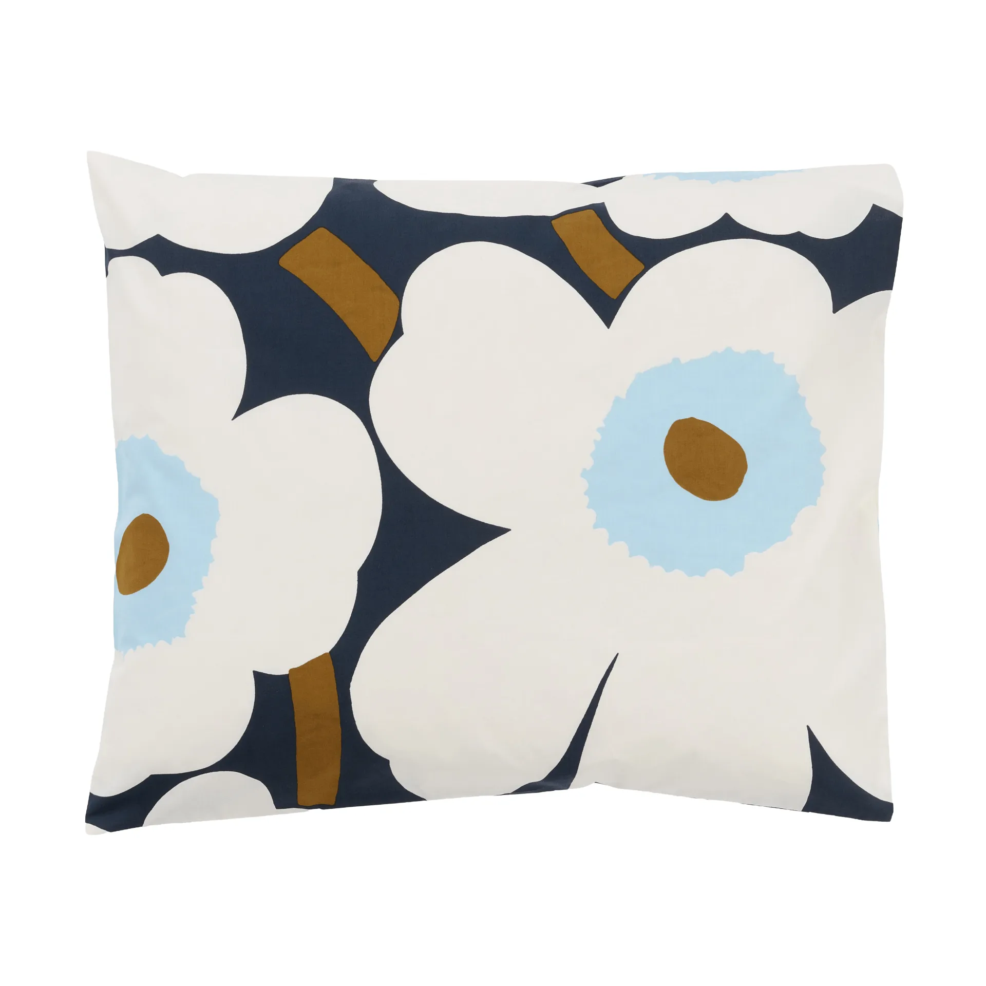 Unikko pillowcase 50x60 cm, Blueberry-off white-cold blue Marimekko