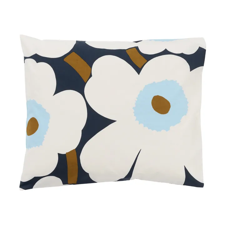 Unikko pillowcase 50x60 cm - Blueberry-off white-cold blue - Marimekko