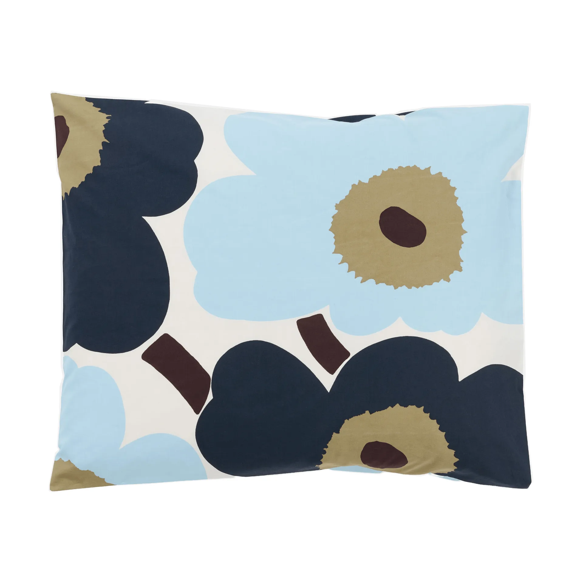 Unikko pillowcase 50x60 cm, Off white-blueberry-cold blue Marimekko