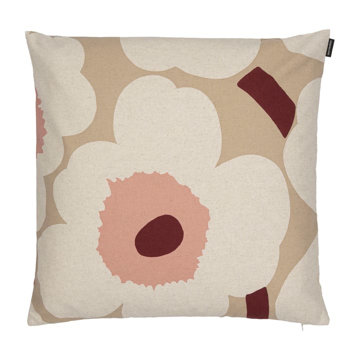 Unikko pillowcase beige- linen-pink - 50x50 cm - Marimekko