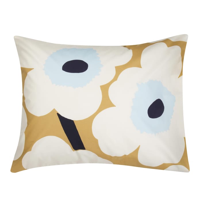 Unikko pillowcase - beige-offwhite-blue - Marimekko