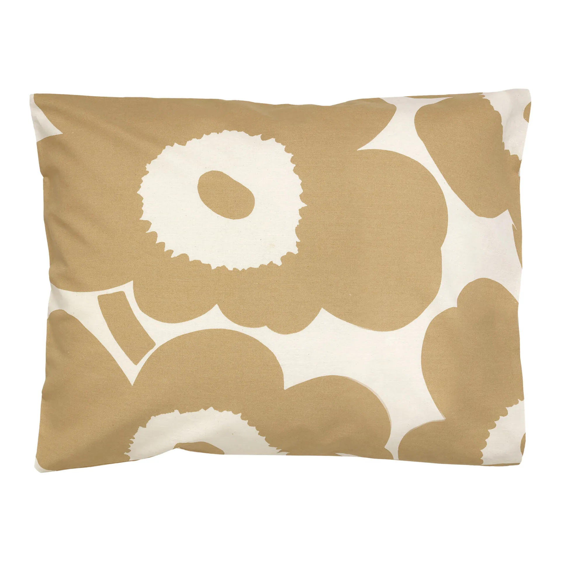 Unikko pillowcase cotton-hem 50x60 cm, Beige Marimekko