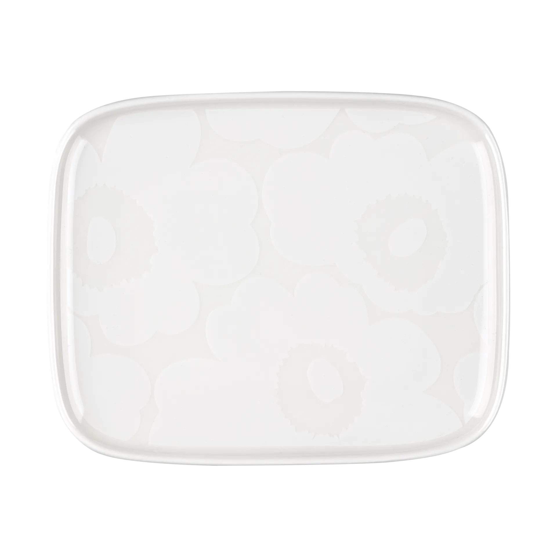 Unikko plate 12x15 cm, White Marimekko