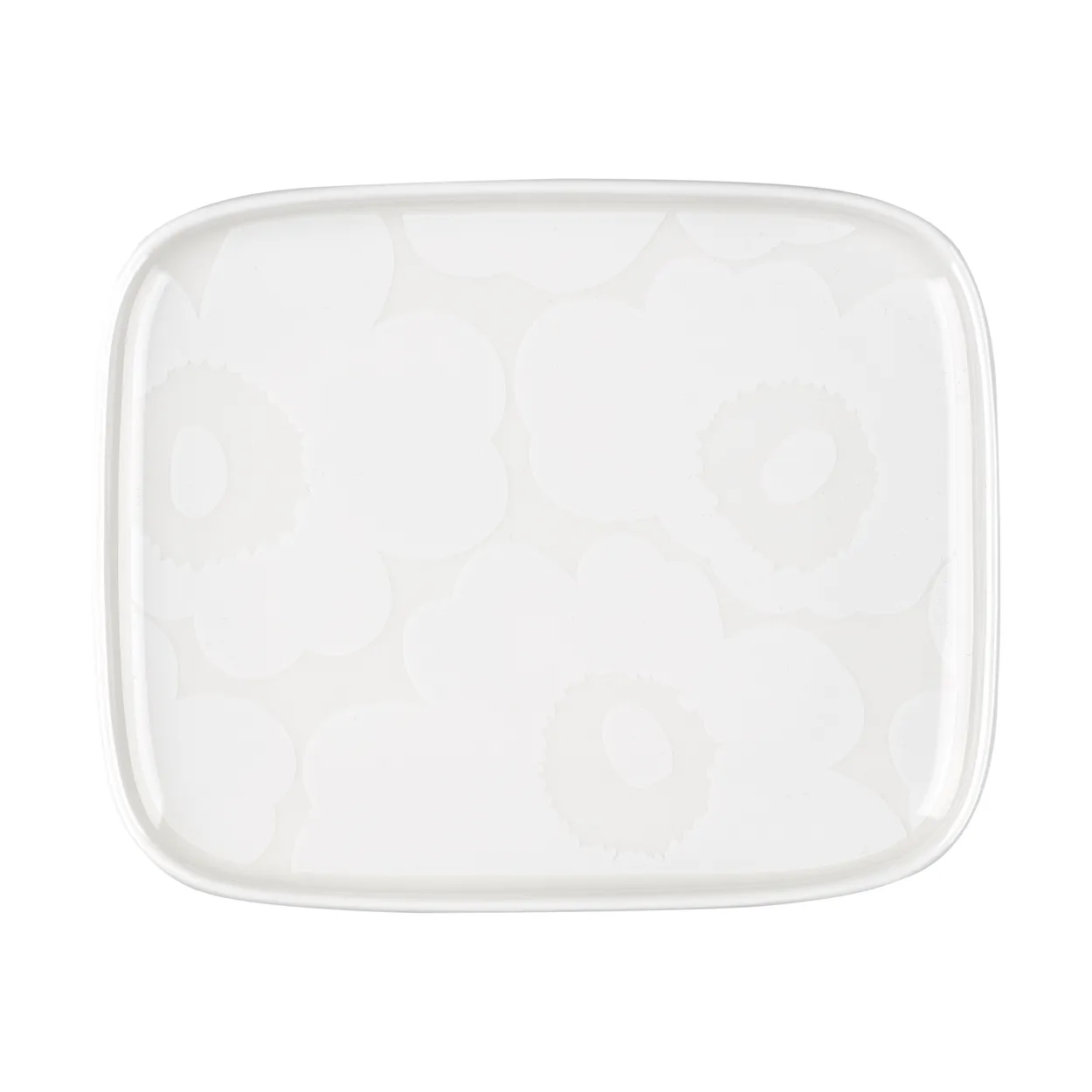 Marimekko Unikko plate 12x15 cm White | Scandinavian Design | Small plates & side plates | White
