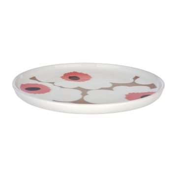 Unikko plate Ø13.5 cm - white, clay, powder, dark wine - Marimekko