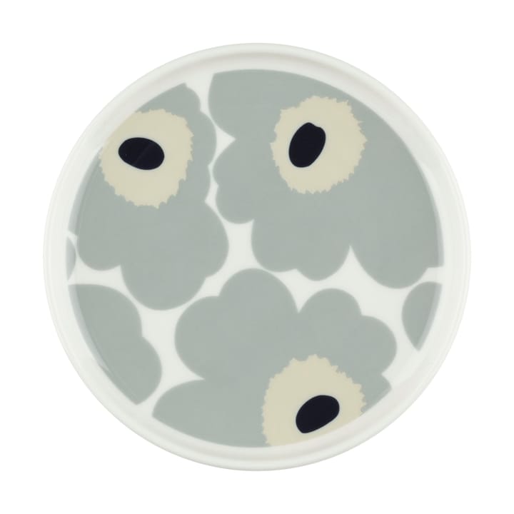 Unikko plate Ø13.5 cm - White-light grey-sand-dark blue - Marimekko