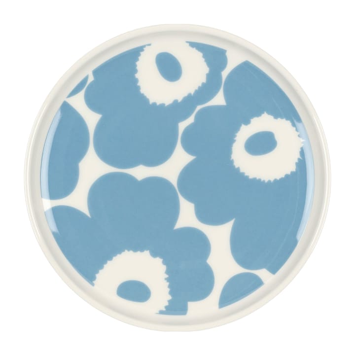 Unikko plate Ø13.5 cm - White-sky blue - Marimekko