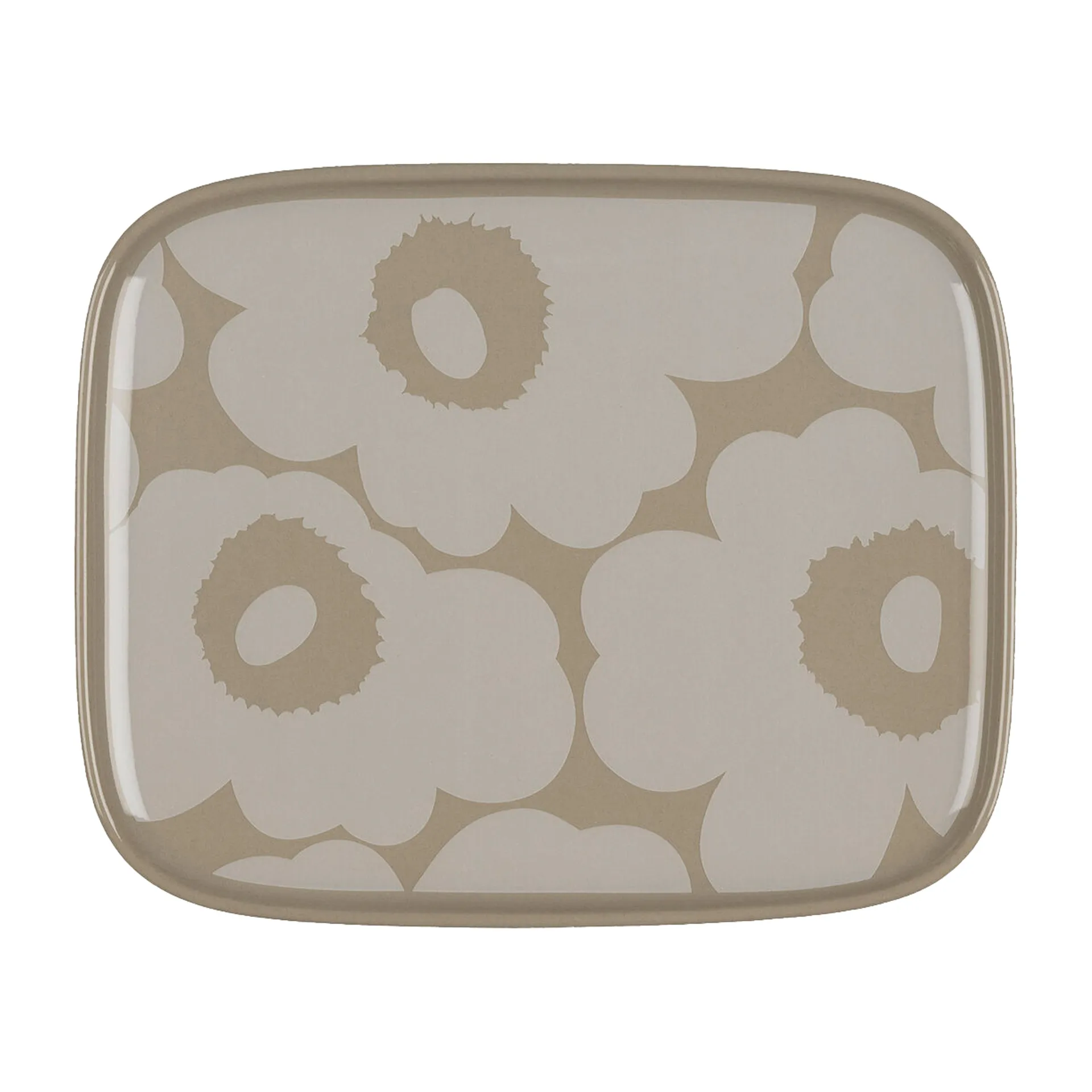 Unikko plate 15x12 cm, Beige Marimekko
