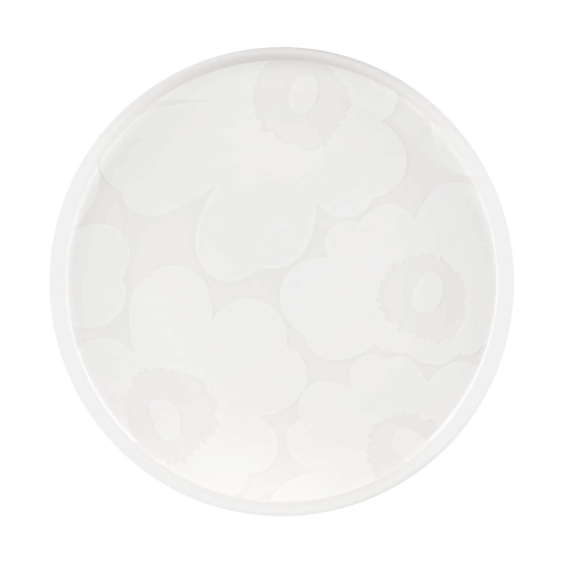 Unikko plate 20 cm, White-off white Marimekko