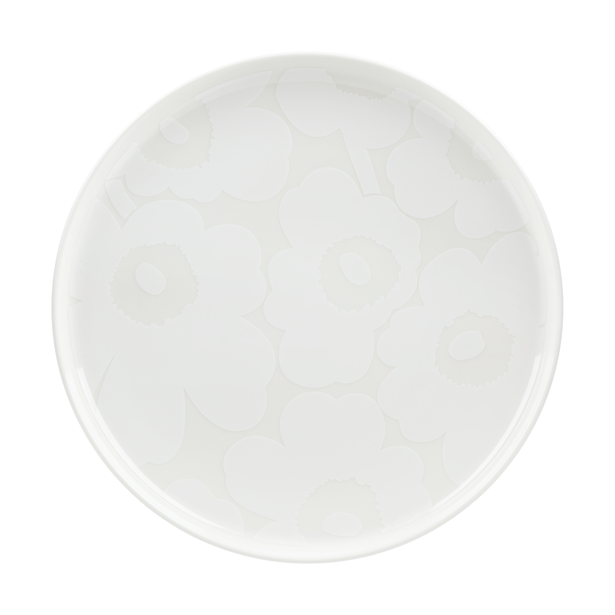 Marimekko Unikko plate o25 cm White | Scandinavian Design | Dinner plates | White
