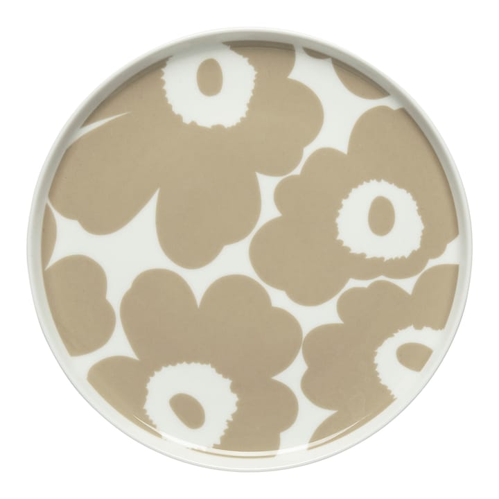 Unikko plate beige-white - Ø20 cm - Marimekko