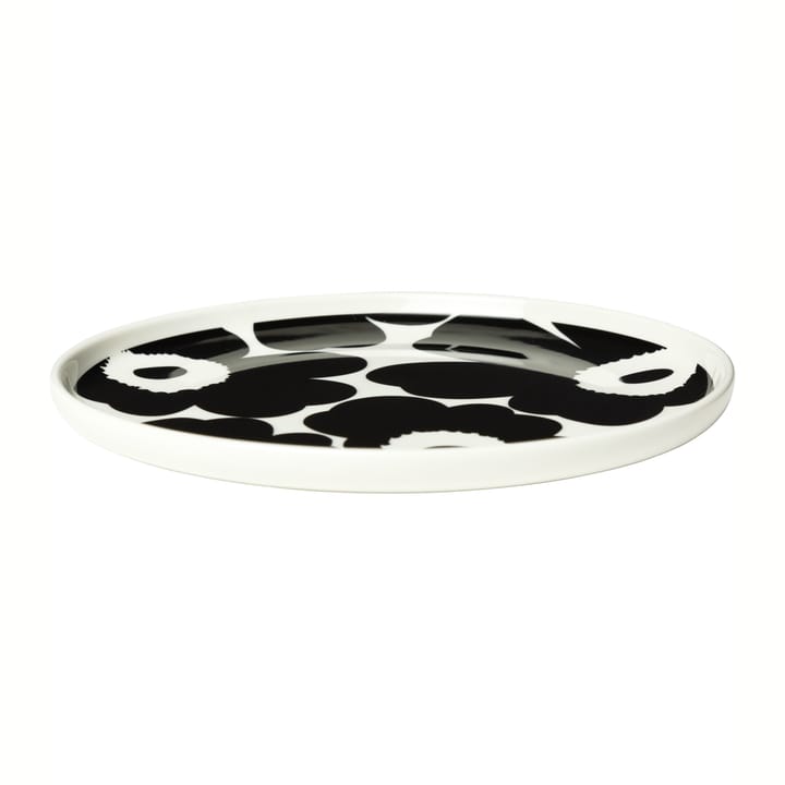 Unikko plate white-black - Ø20 cm - Marimekko