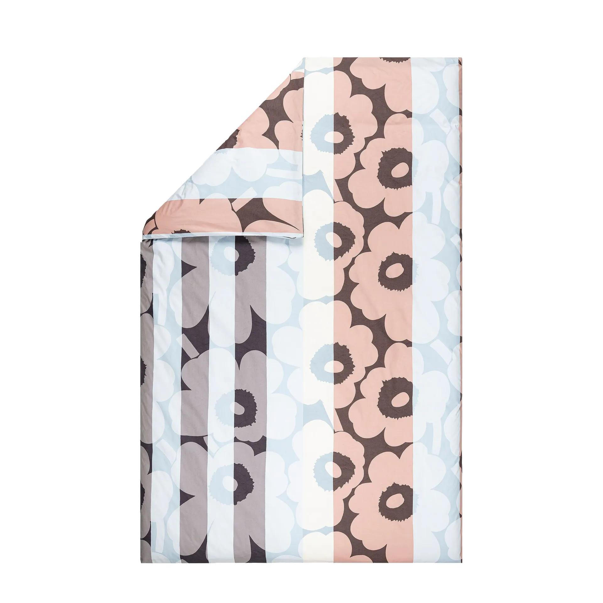 Unikko Ralli duvet cover 150x210 cm, Off white-peach-blue Marimekko