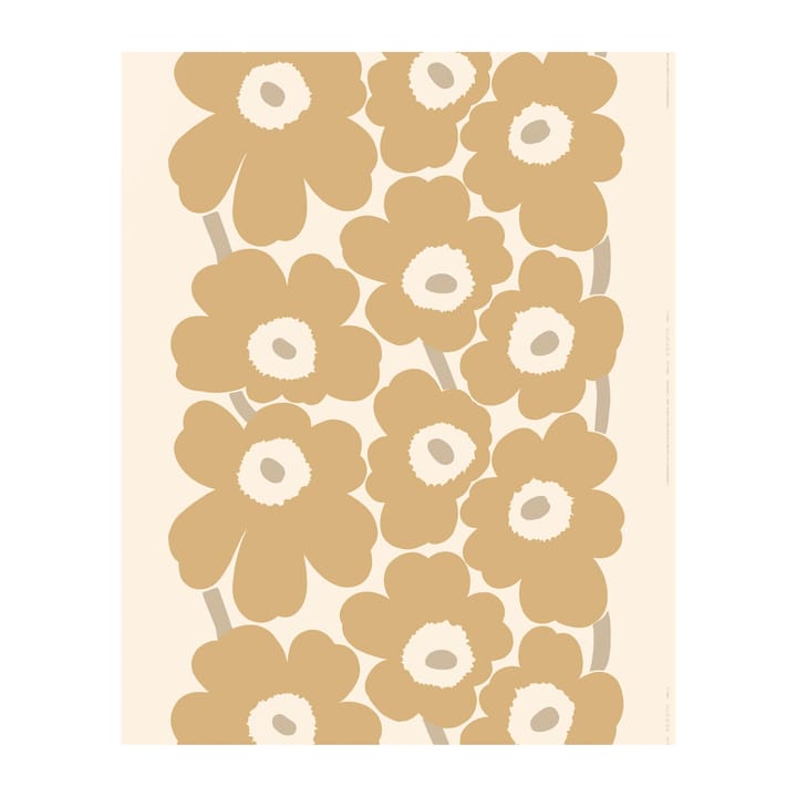 Unikko satin fabric - Beige - Marimekko