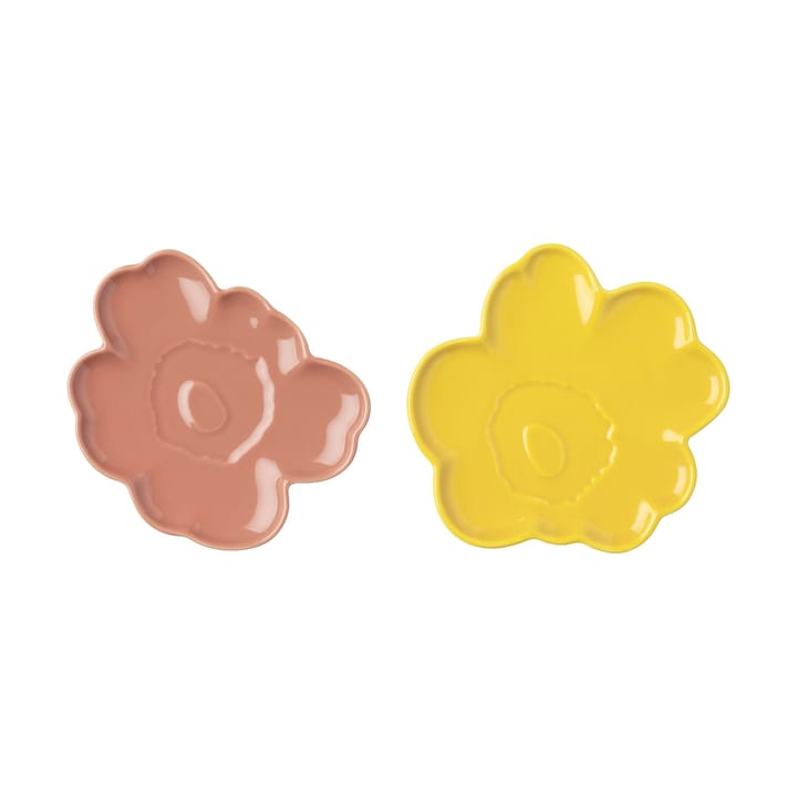 Unikko saucer 13 cm 2 pieces - L. terra-spring yellow - Marimekko