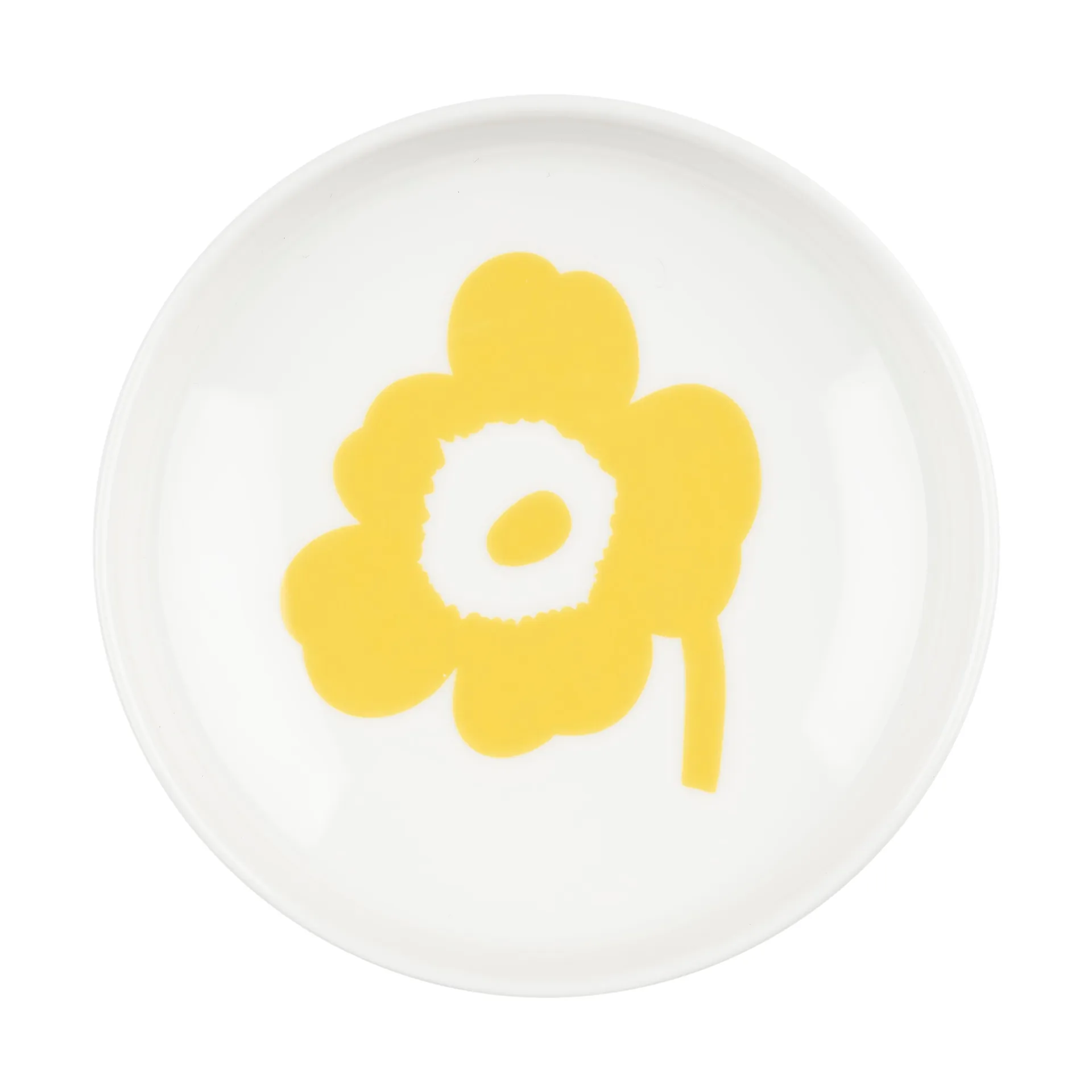 Unikko saucer Ø8.5 cm, White-spring yellow Marimekko