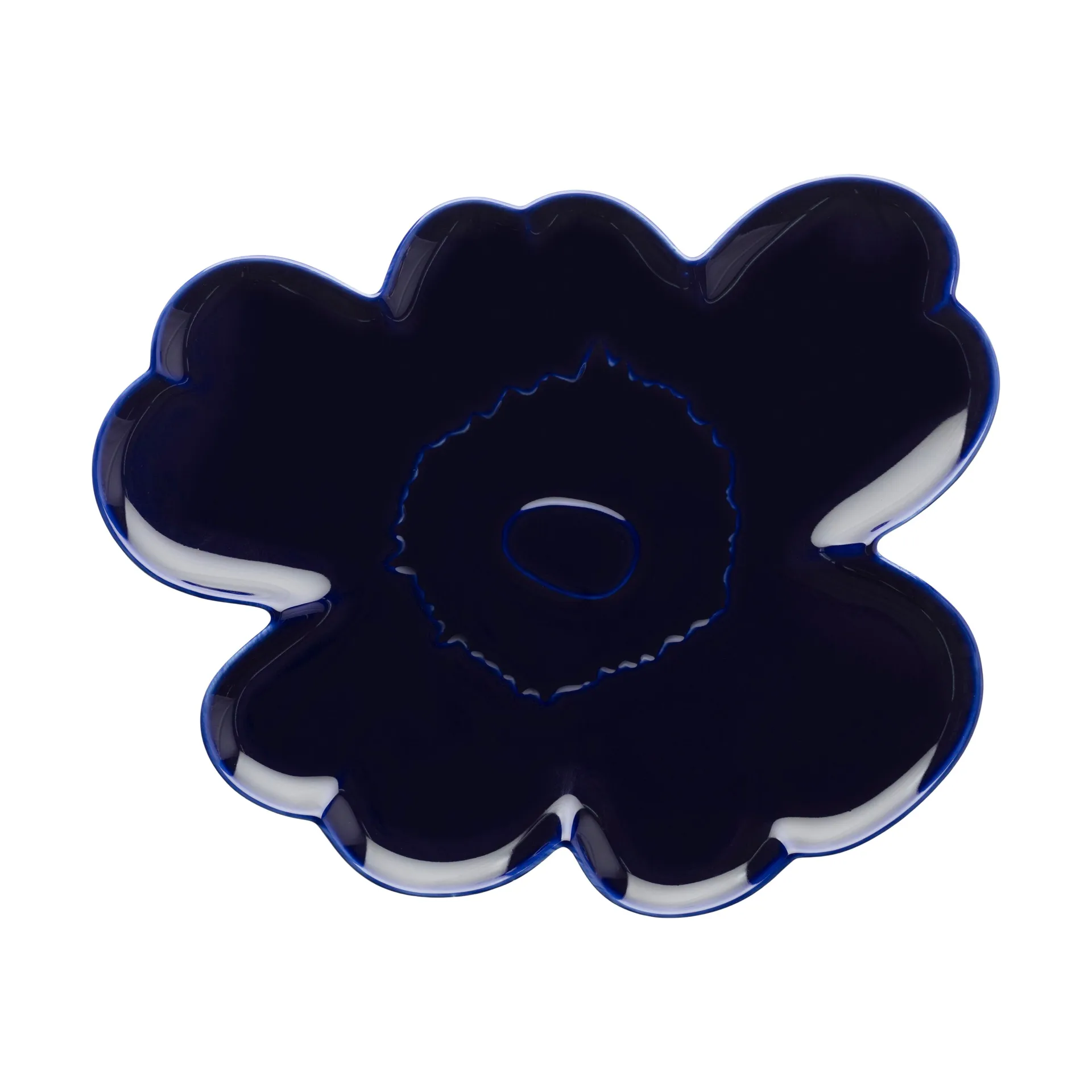 Unikko serving dish 32 cm, Blue Marimekko