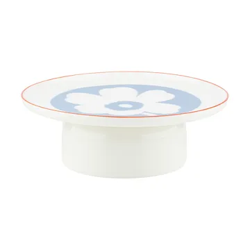 Unikko serving platter - White-light blue-orange red, Ø24 cm - Marimekko
