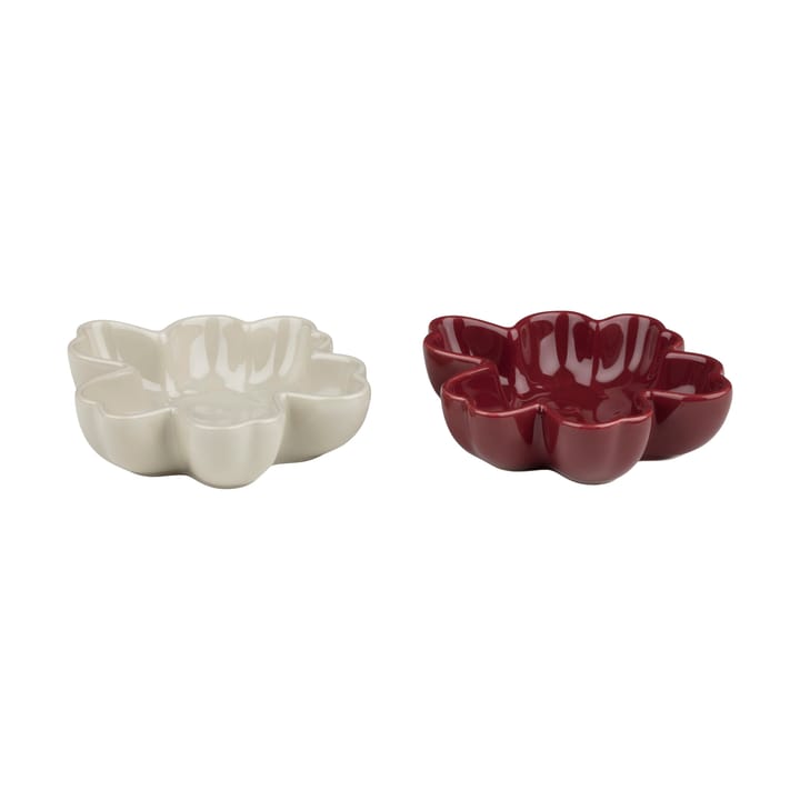 Unikko shape bowl Ø11 cm 2 pieces - Burgundy-stoneware - Marimekko