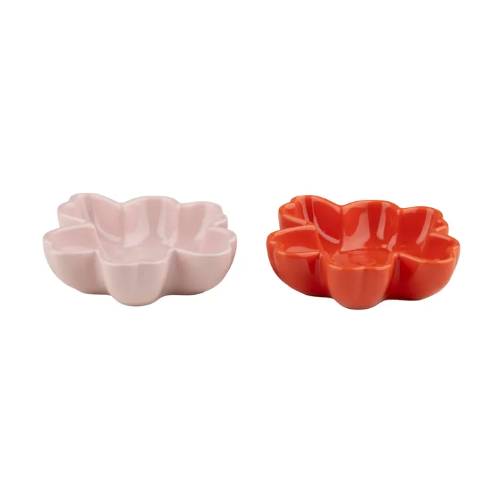 Unikko Shape bowl Ø11 cm 2 pieces - Pink-orange red - Marimekko