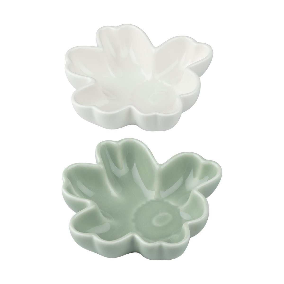 Marimekko Unikko shape bowl o11 cm 2 pieces White-light green