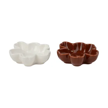 Unikko Shape bowl Ø11 cm 2 pieces - White-plum - Marimekko