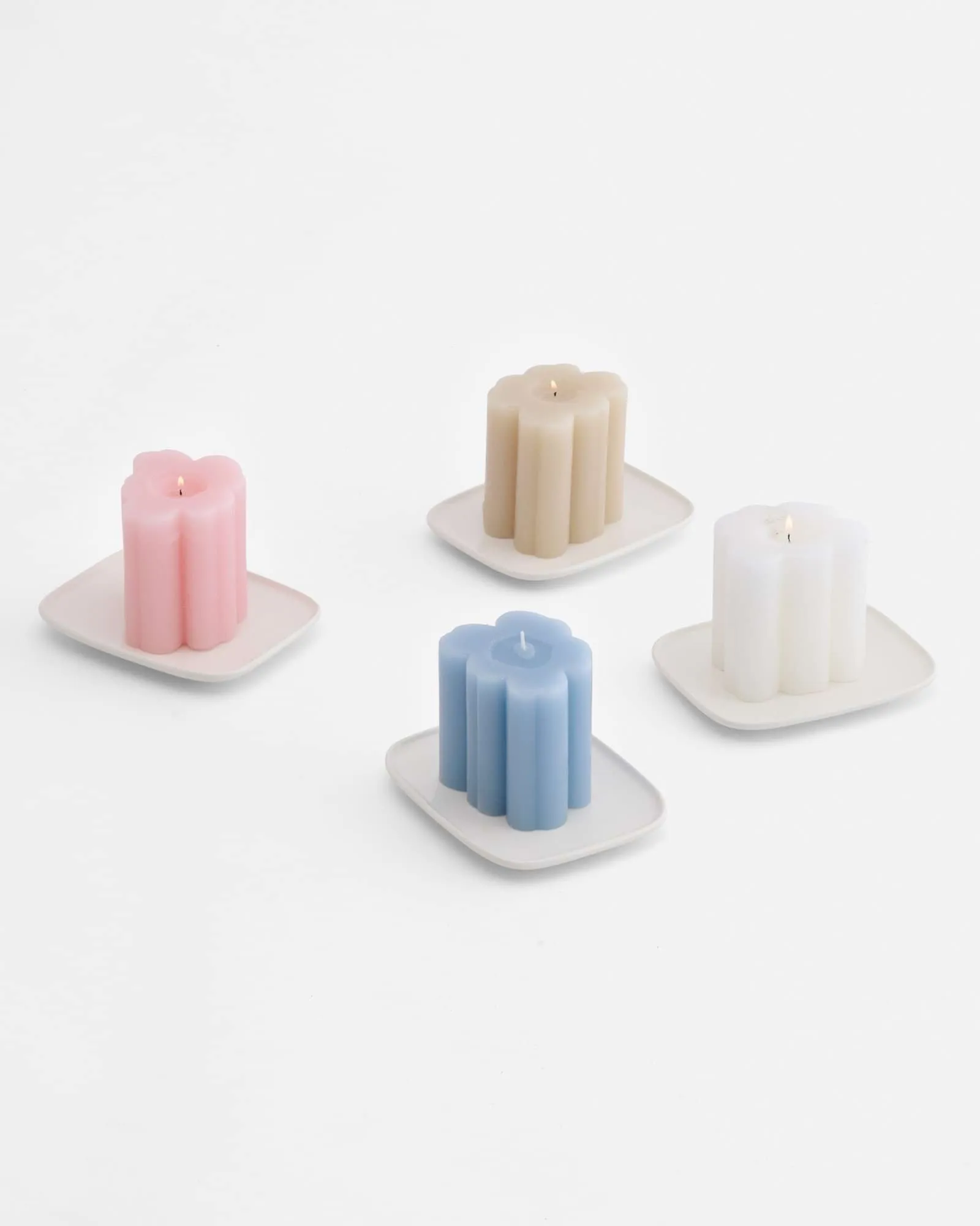 Unikko Shape candle, White Marimekko