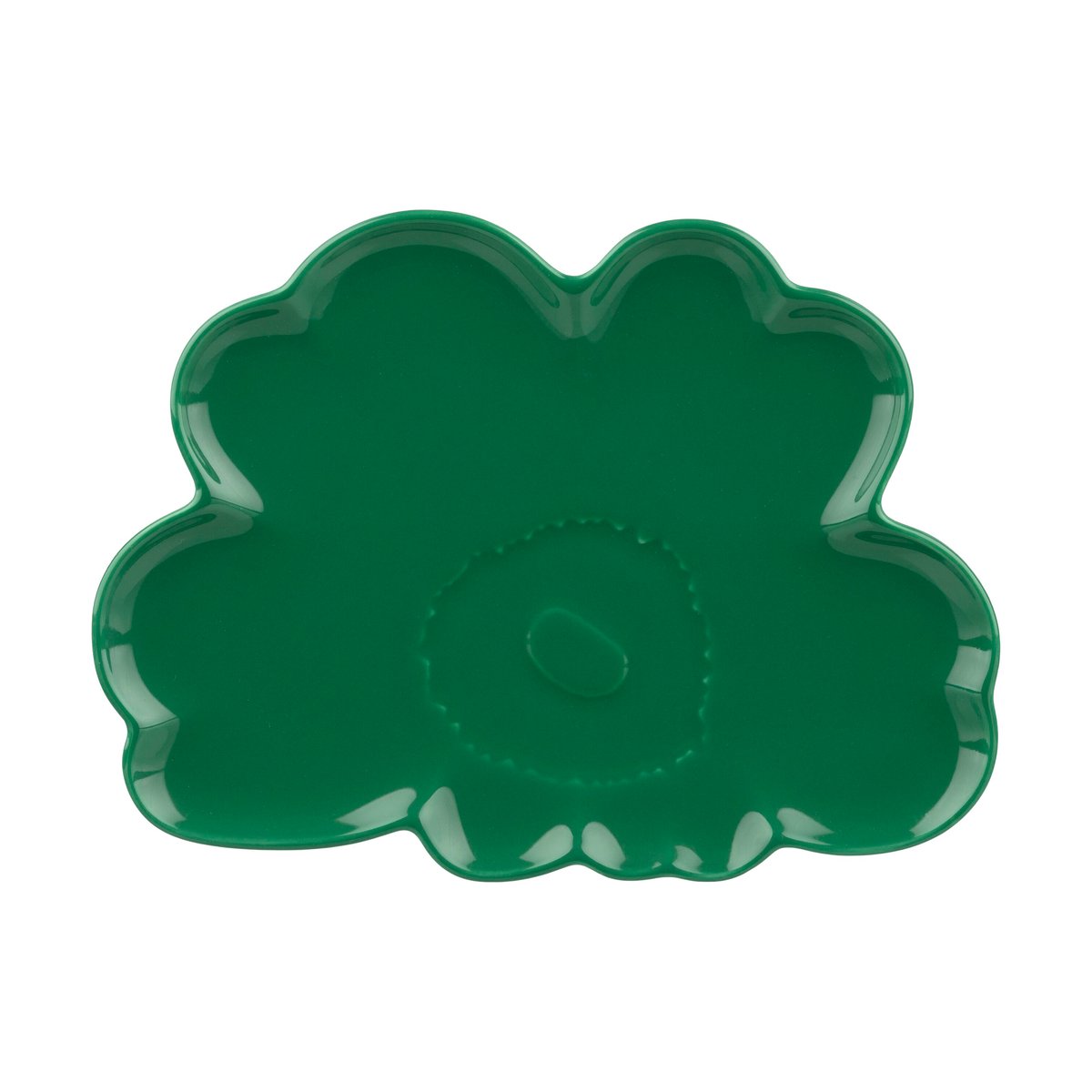 Marimekko Unikko shape plate 19 cm Green | Scandinavian Design | Serving platters & dishes | Green