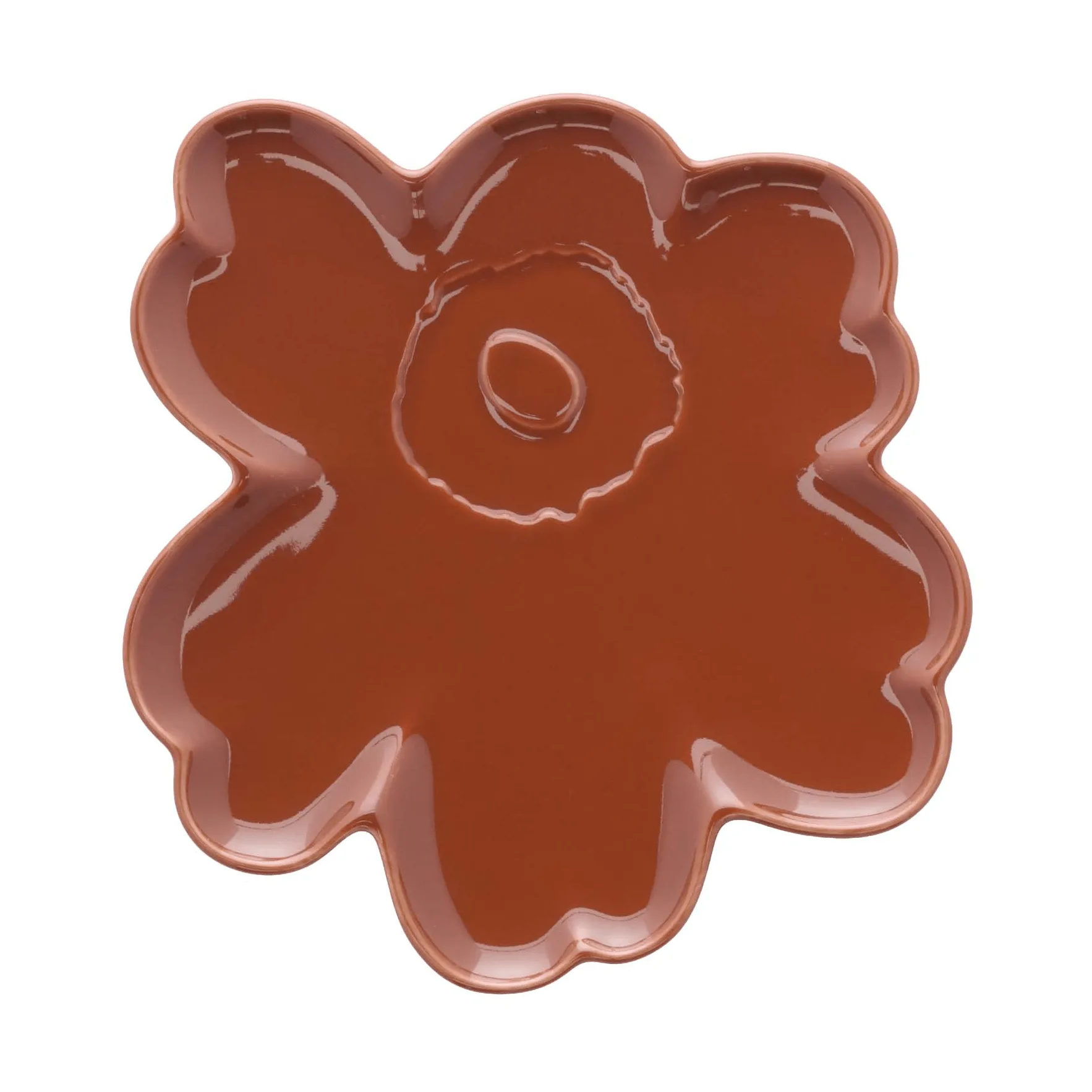 Unikko shape plate, Chestnut Marimekko