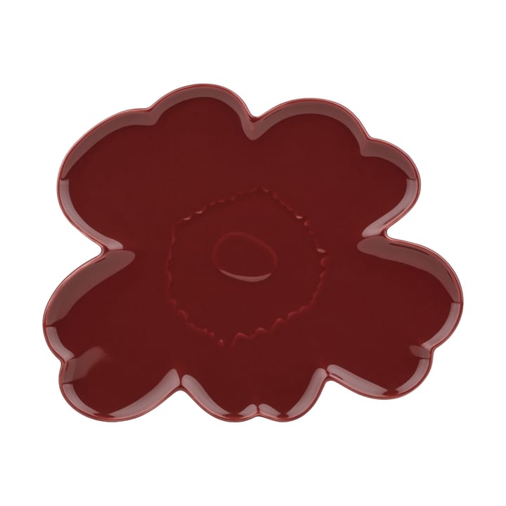 Unikko Shape platter 32 cm - Burgundy - Marimekko
