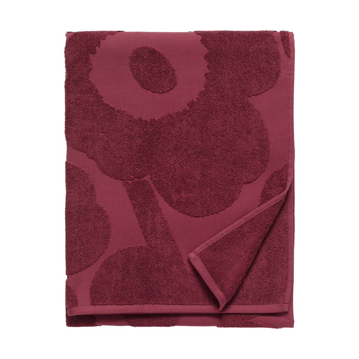 Marimekko Unikko solid bath towel 70x150 cm Dark red