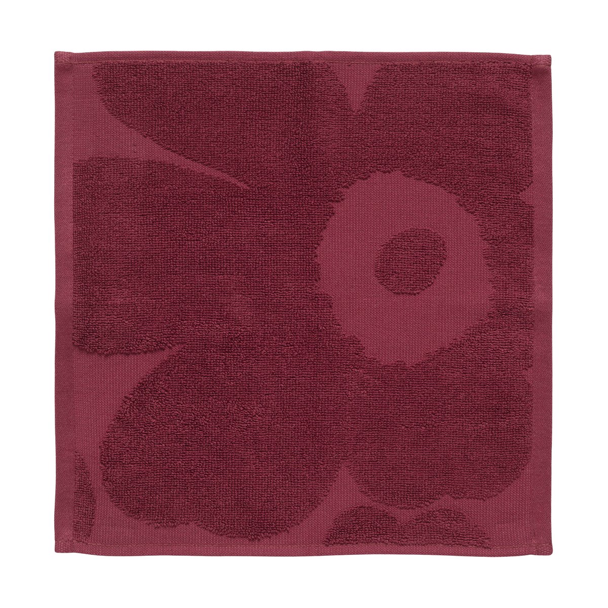 Marimekko Unikko solid mini towel 32x32 cm Dark red