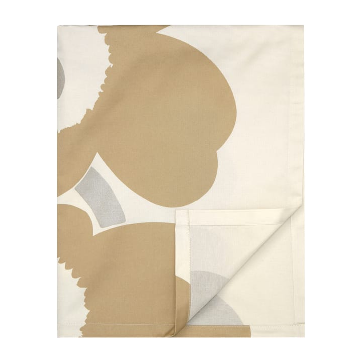 Unikko tablecloth 140x250 cm - Beige-silver-white - Marimekko