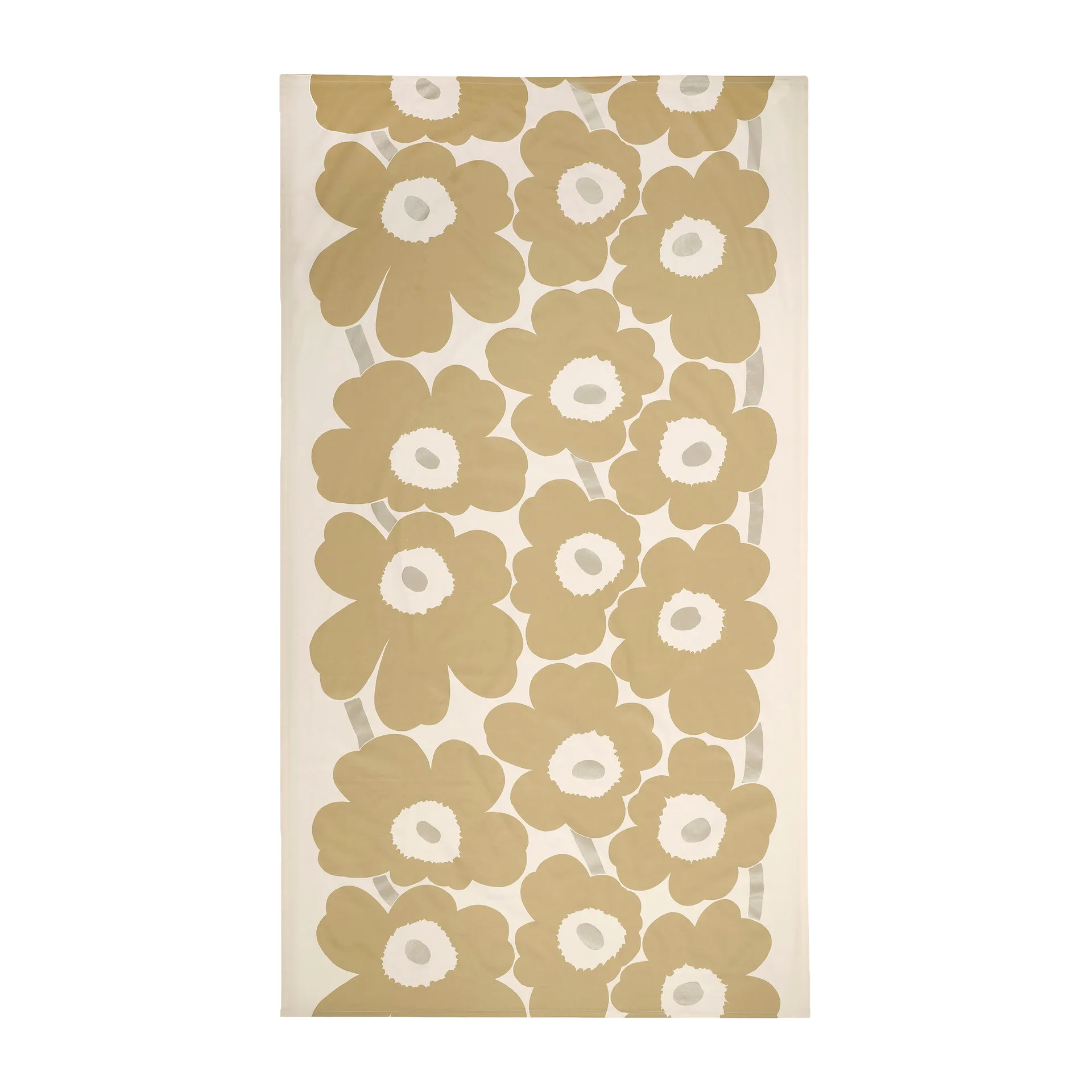 Unikko tablecloth 140x250 cm, Beige-silver-white Marimekko
