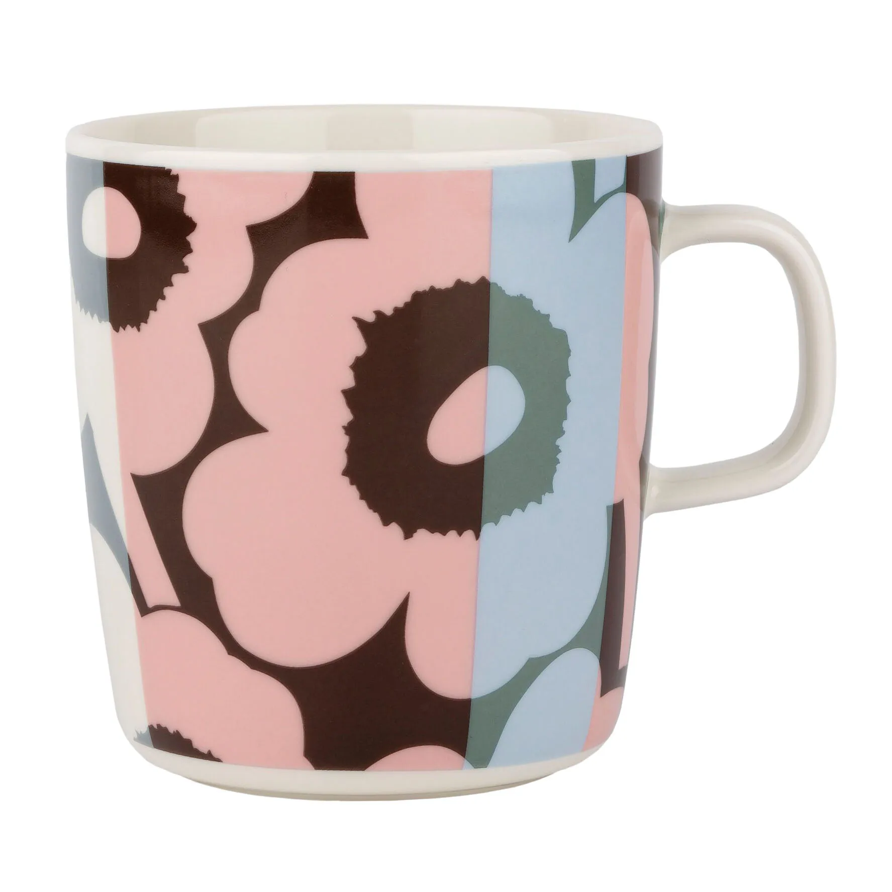 Unikko tea mug 4 dl, White-light sky-dusty pink Marimekko