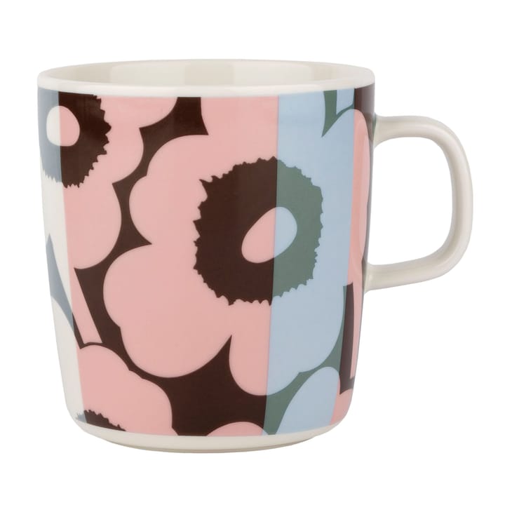 Unikko tea mug 4 dl - White-light sky-dusty pink - Marimekko