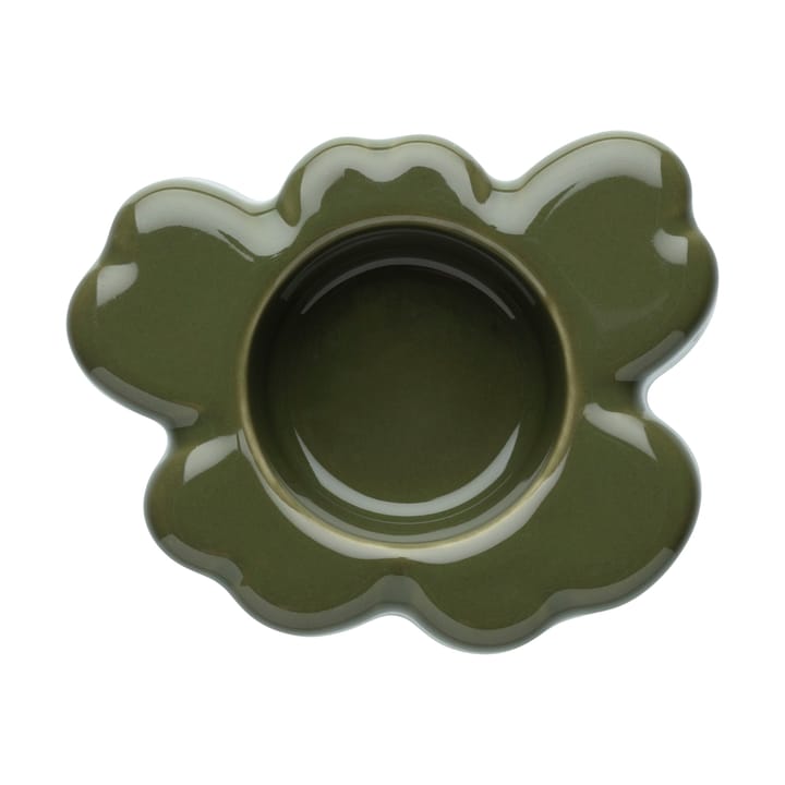 Unikko tealight holder 3x10 cm - Harvest green - Marimekko