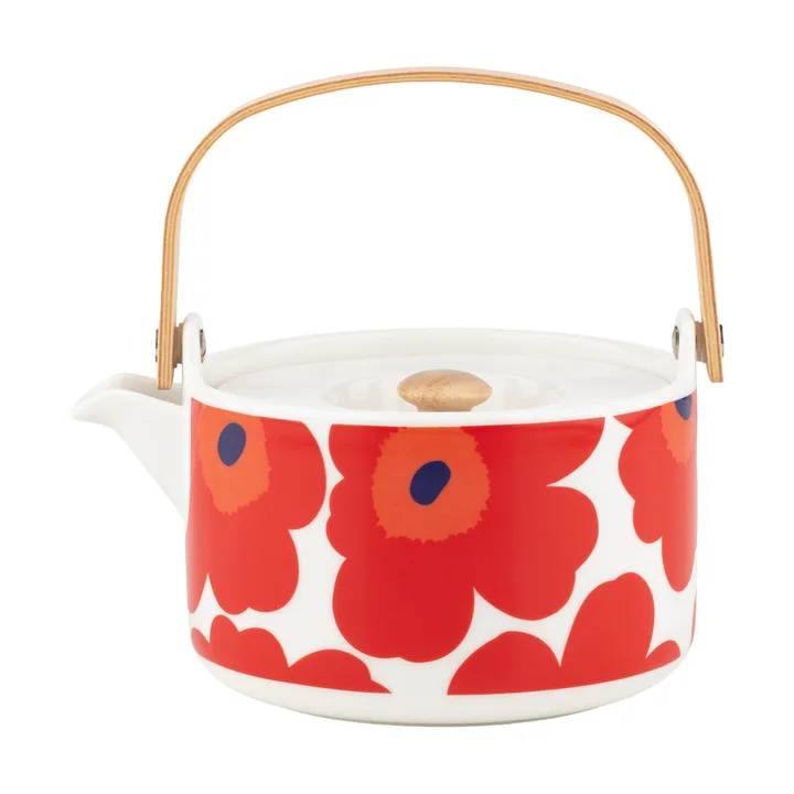 Unikko teapot 0,7 l - White-red-blue - Marimekko