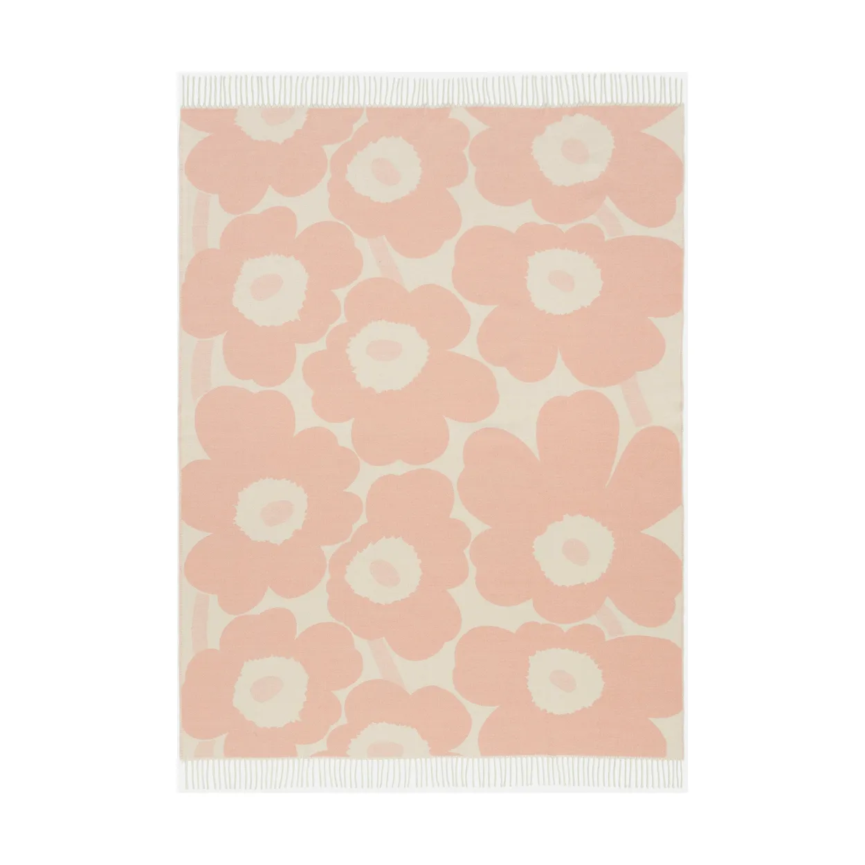 Marimekko Unikko throw 130x180 cm Pink | Scandinavian Design | Wool blankets & throws | Pink