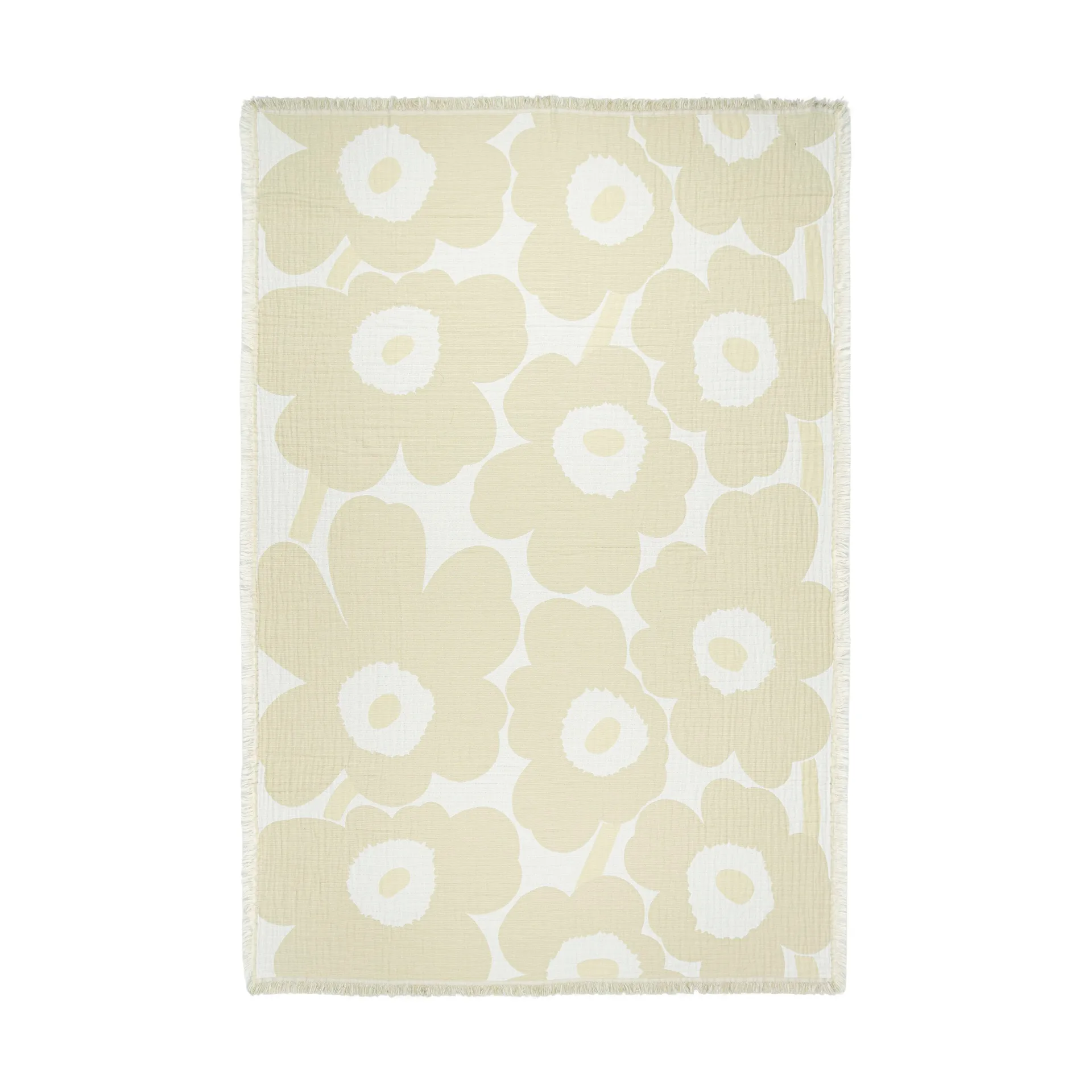 Unikko throw 150x220 cm, Ecru Marimekko