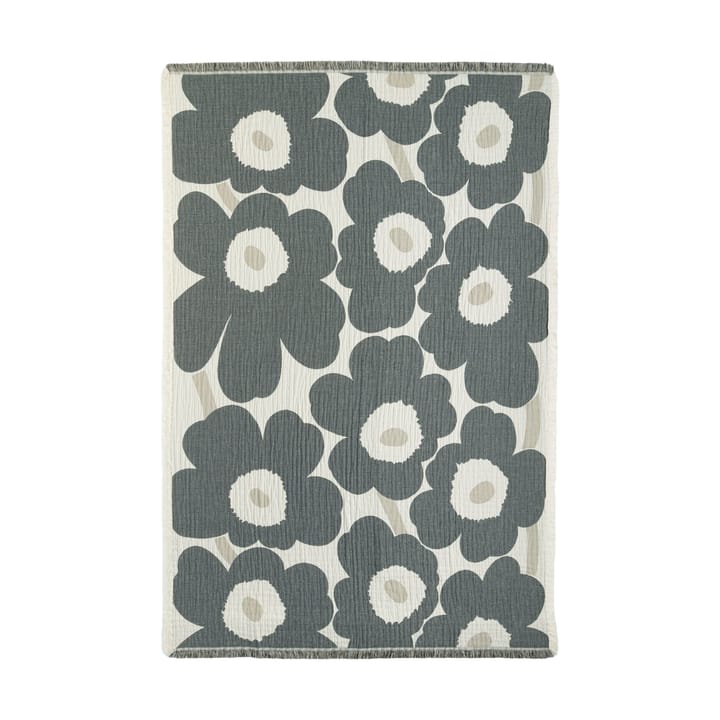 Unikko throw 150x220 cm - Off white-charcoal-sand - Marimekko