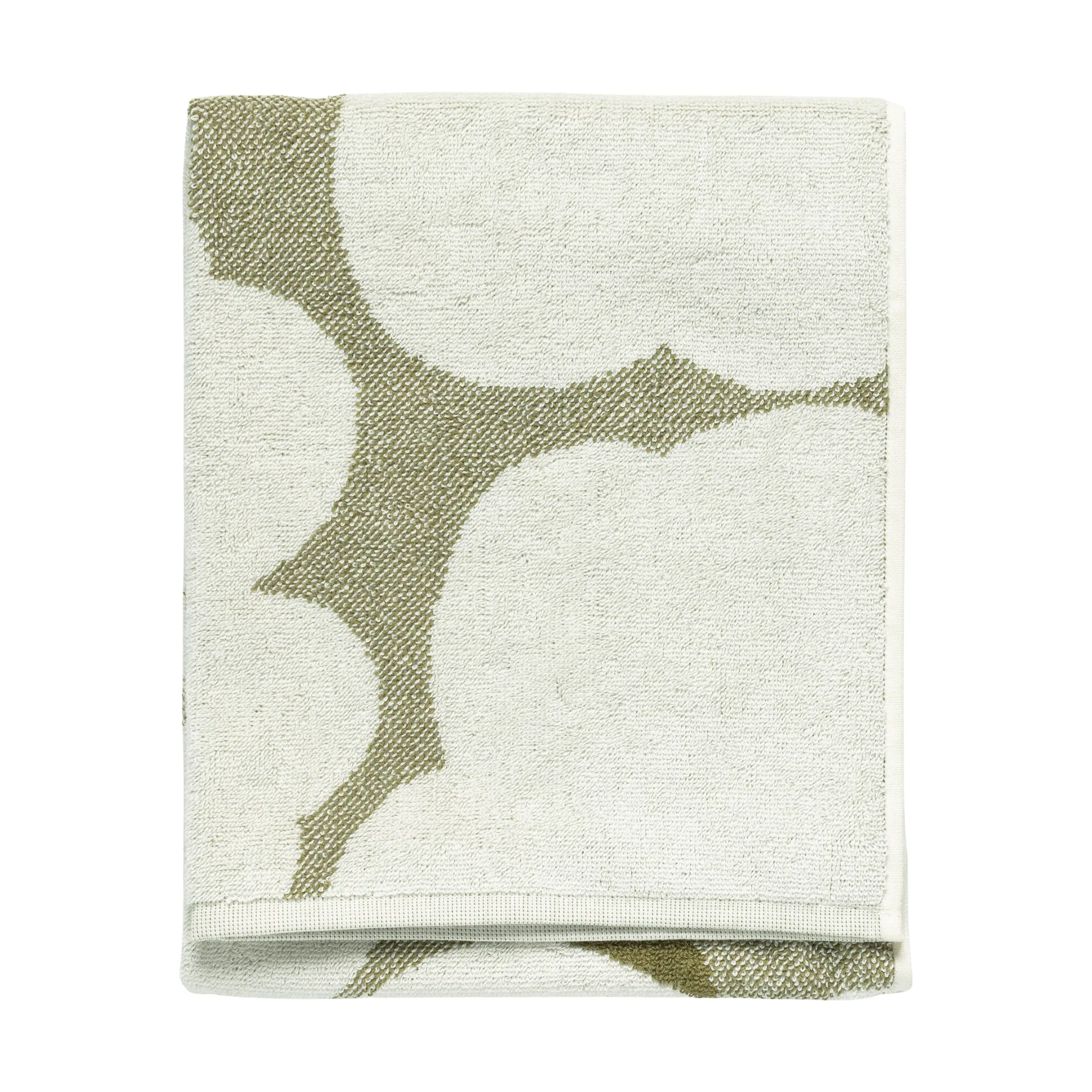 Unikko towel 50x70 cm, Green umber-cream Marimekko