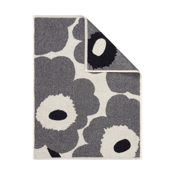 Unikko towel 50x70 cm - Off white-blueberry - Marimekko