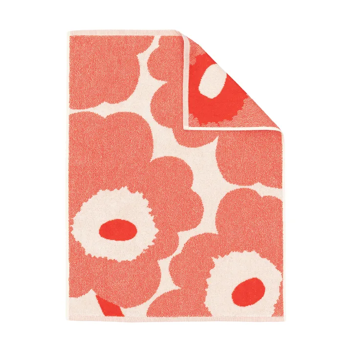 Unikko towel 50x70 cm - Off white-orange red - Marimekko