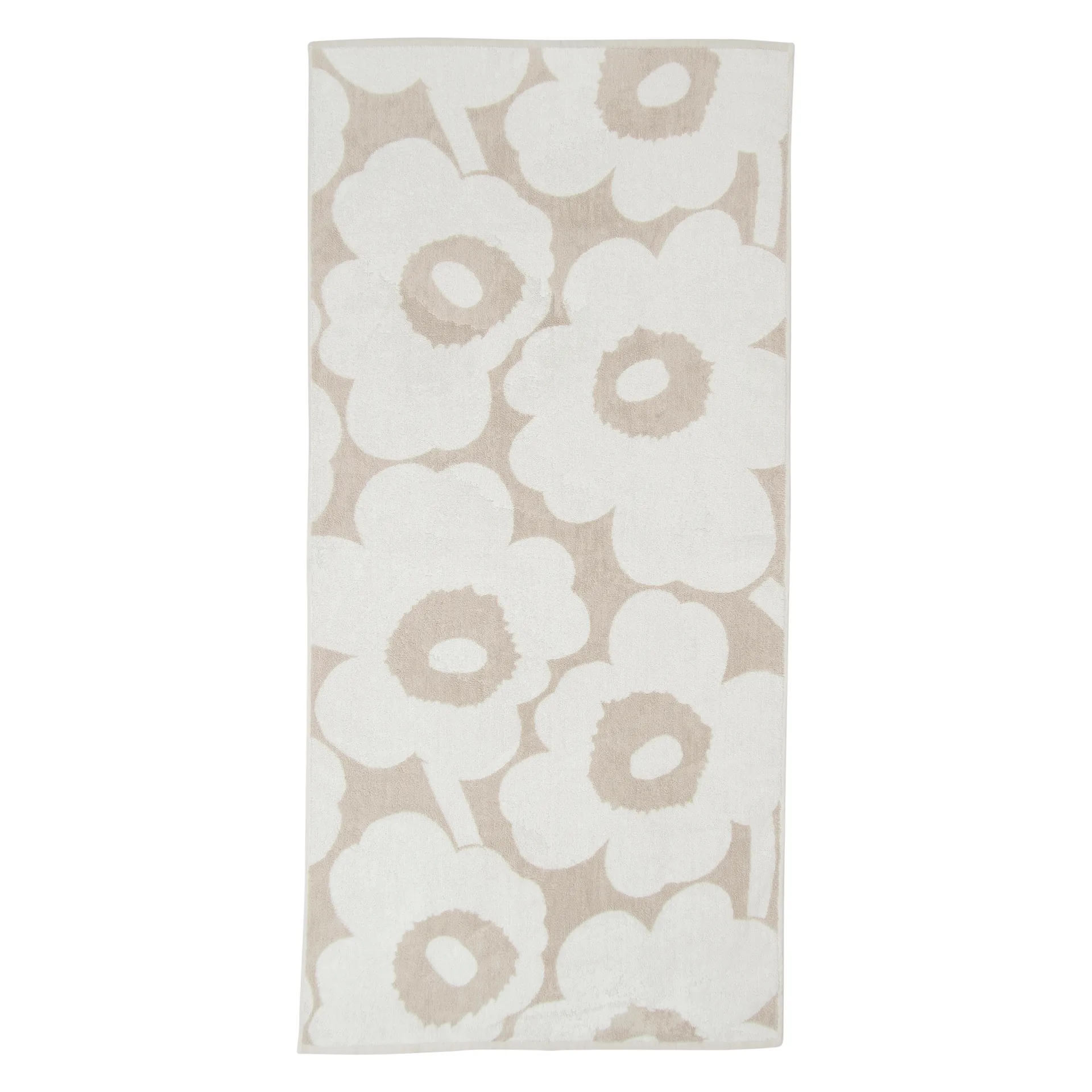 Unikko towel beige-white, 70x150 cm Marimekko