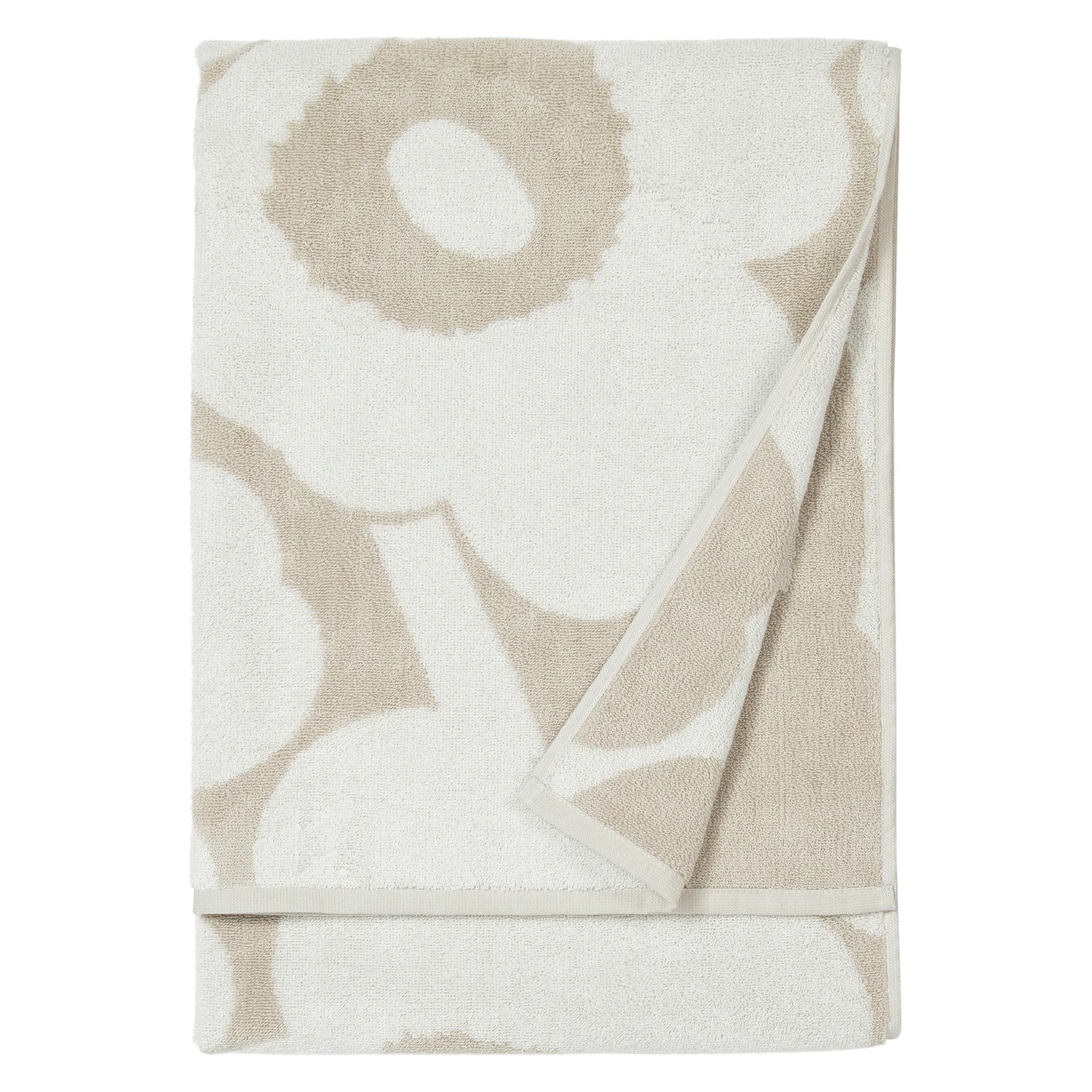 Unikko towel beige-white, 70x150 cm Marimekko